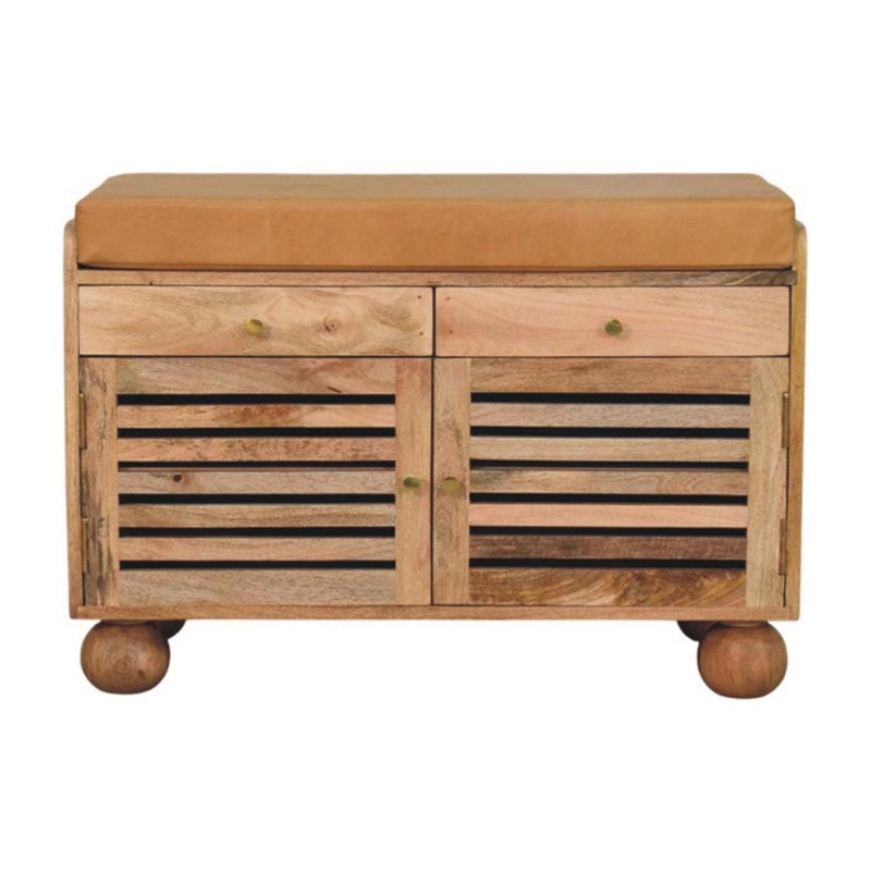 Shutter Shoe Rack With 2 Drawers – Beige