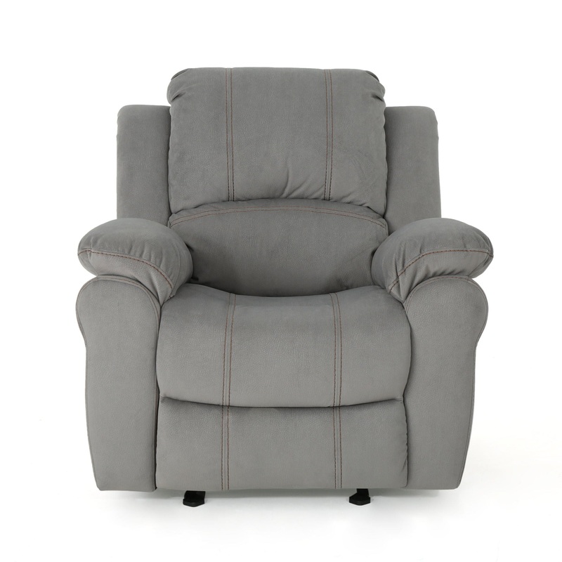 Wide Manual Glider Standard Recliner – Gray