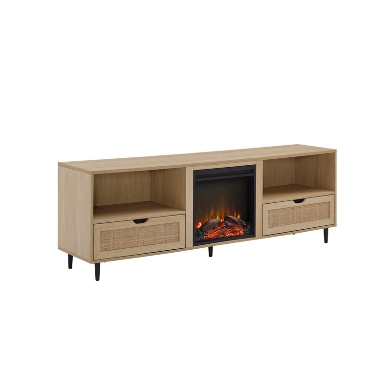 Coastal Rattan Door TV Stand For TVs Up To 10015 – Coastal Oak