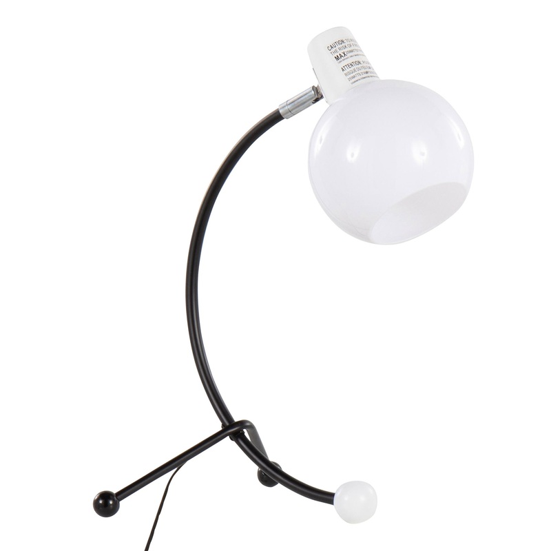 Eileen – Contemporary Task Lamp – Black / White