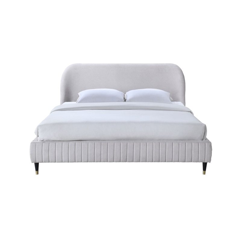 Queen Upholstered Bed – Beige