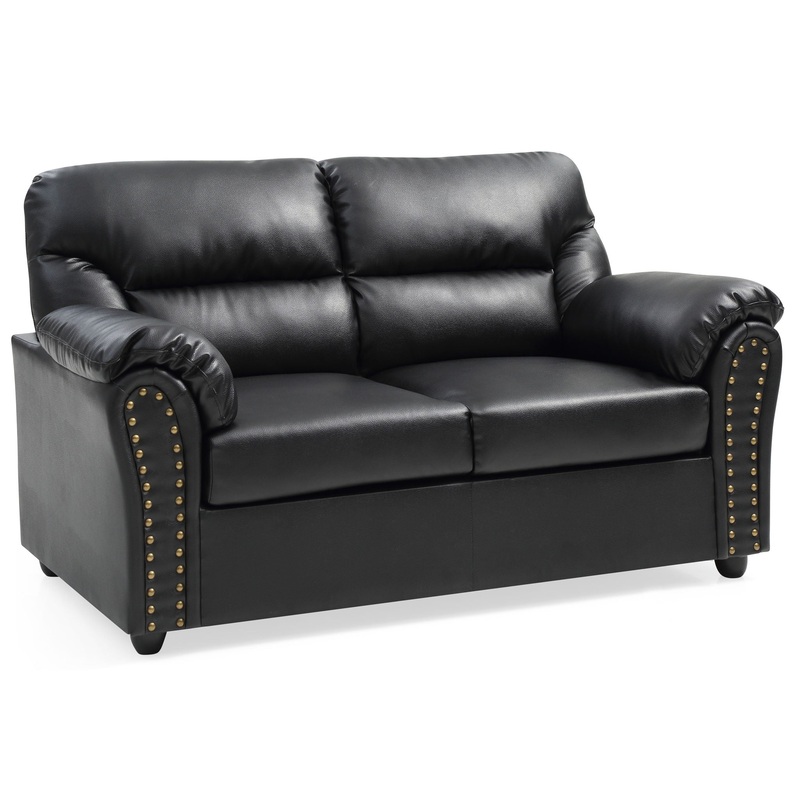 Chic Padded Love Seat For Modern Living – Black