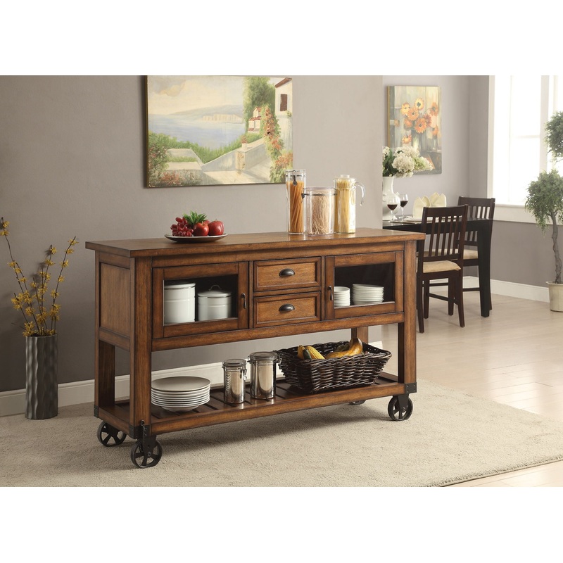 Kadri – Kitchen Cart – Distressed Chestnut
