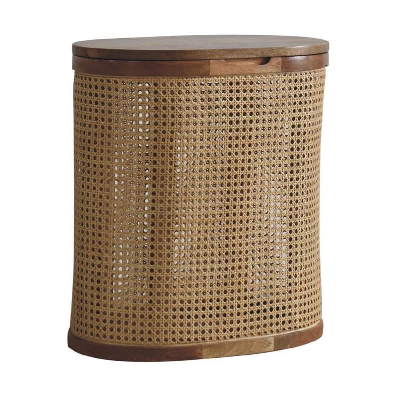 Larissa – Lid Up, Storage Stool – Oak