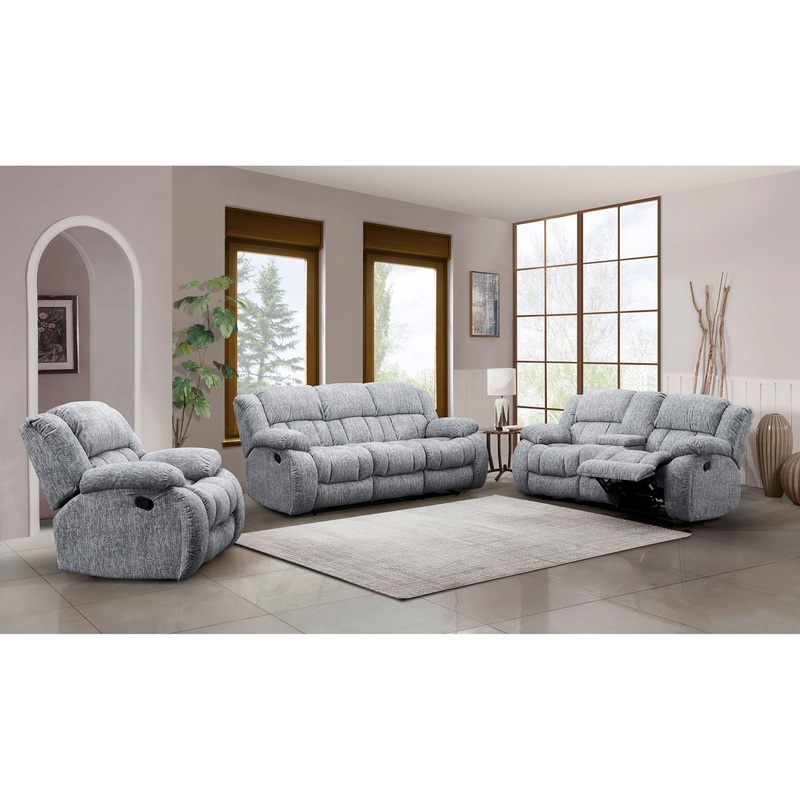 Stonic – Design Reclining Set|Gray|2 Pc. Sofa, Loveseat|3 Pc. Sofa, Loveseat, Recliner
