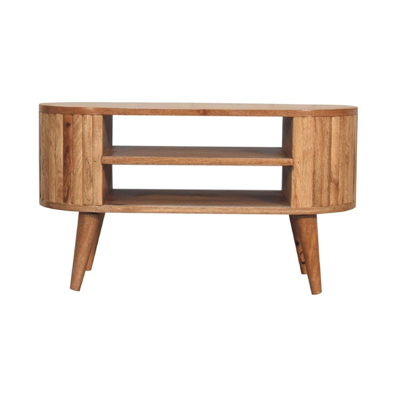 Stripe Media Unit – Oak