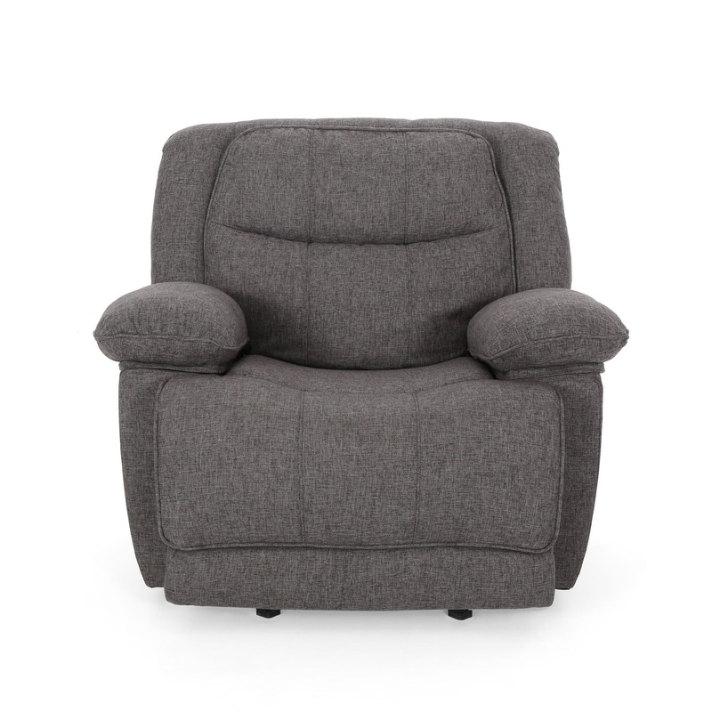 Wide Manual Glider Standard Recliner – Charcoal