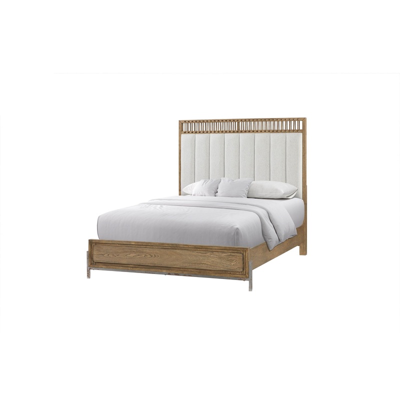 Elegant Design Upholstered And Strap Panel Bed