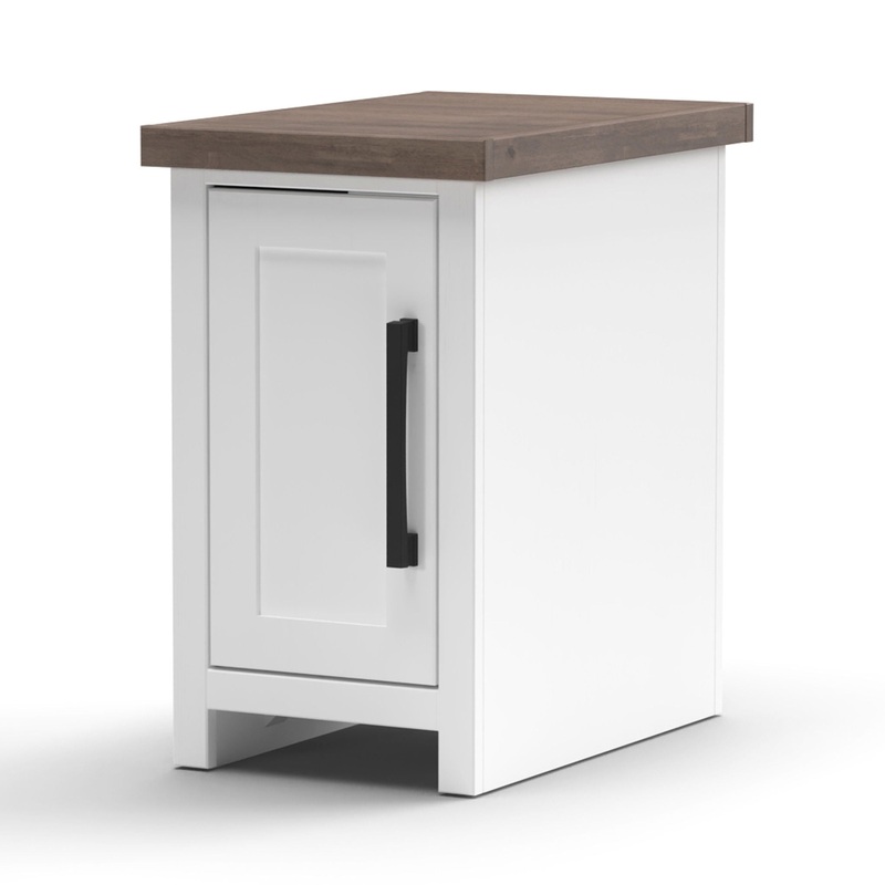 Hampton – Chairside Table – Jasmine Whitewash / Barnwood