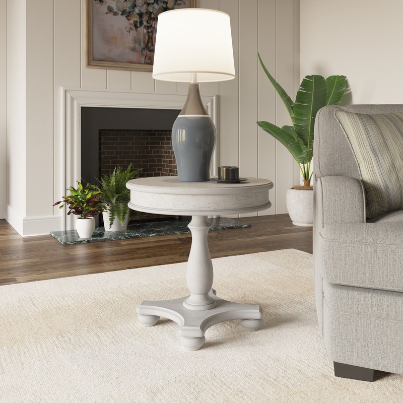 Mariano – Round End Table – Gray