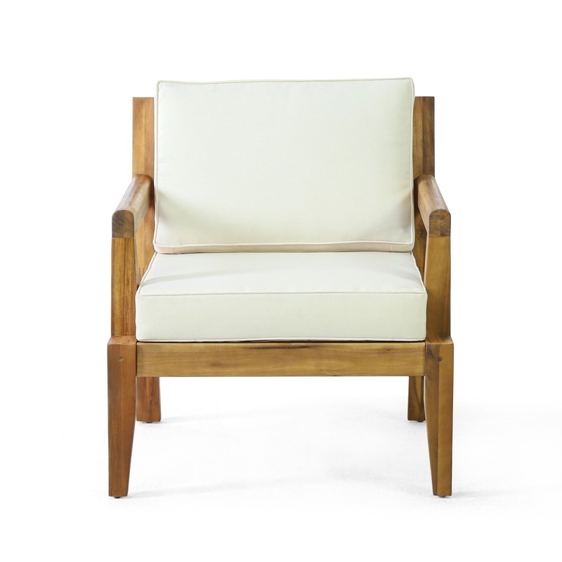 Outdoor Club Chair With Cushions (Set of 2) – Beige