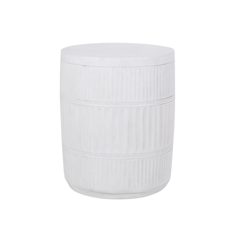 Outdoor Patio End Table – Antique White