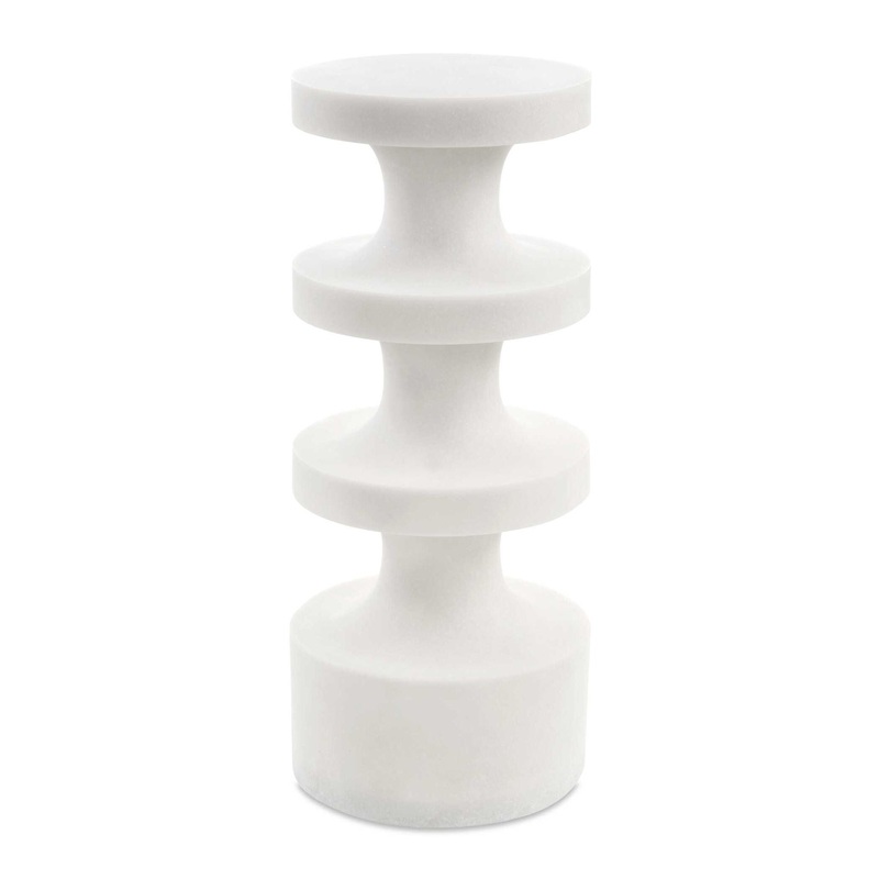 Balian – Outdoor Stone Drink Table – White
