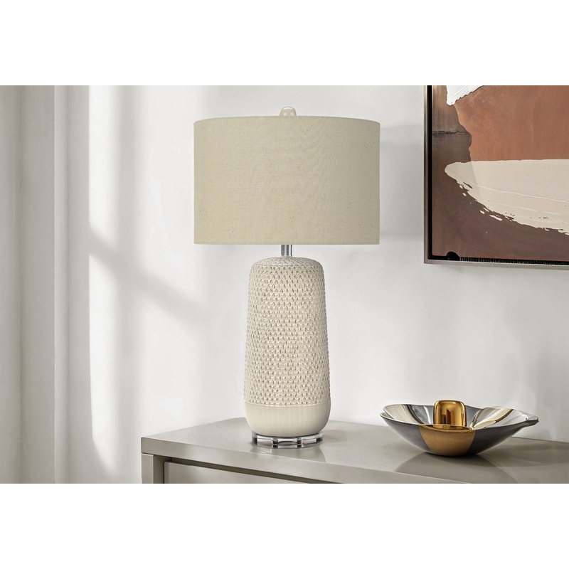 Contemporary Lighting, Table Lamp, Ceramic, Resin – Cream