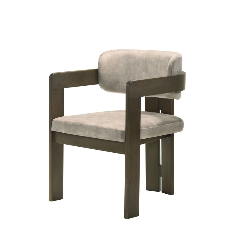 Destin – Polished Microfiber Side Chair (Set of 2) – Light Gray