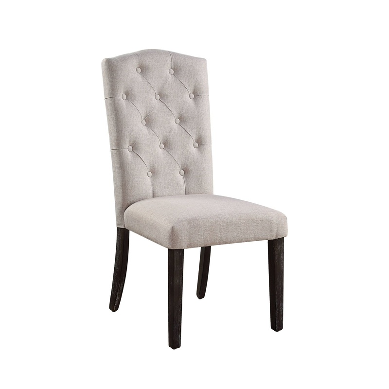 Gerardo – Linen Weathered Dining Chair (Set of 2) – Beige