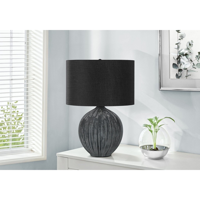 Lighting, Table Lamp, Ceramic, Contemporary – Black