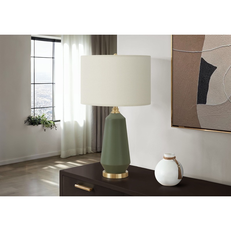 Lighting, Table Lamp, Green Ceramic, Contemporary – Green