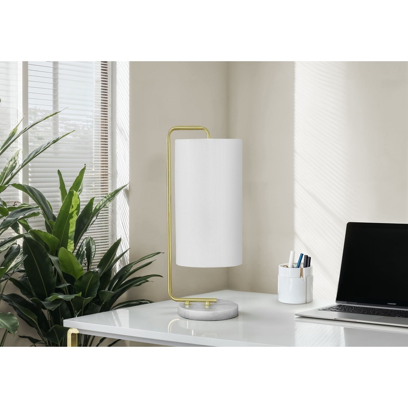 Lighting, Table Lamp, Marble, Contemporary – White