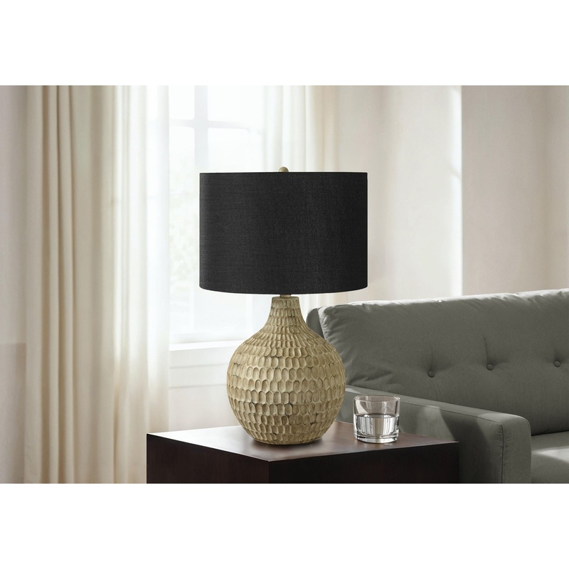 Lighting, Table Lamp, Resin, Contemporary – Brown