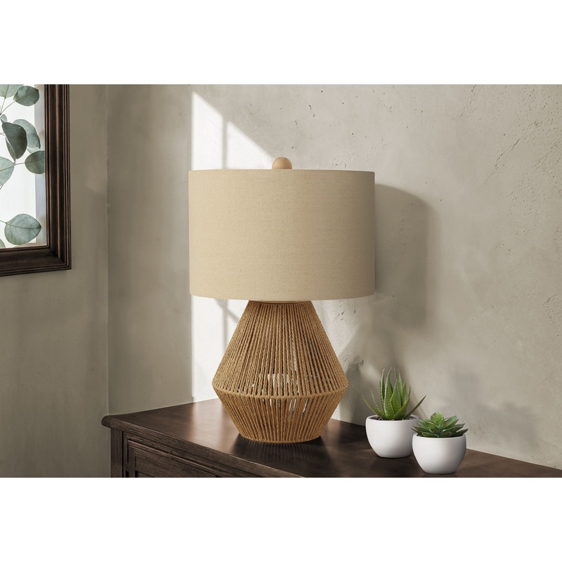 Lighting, Table Lamp, Rope, Resin, Transitional – Brown