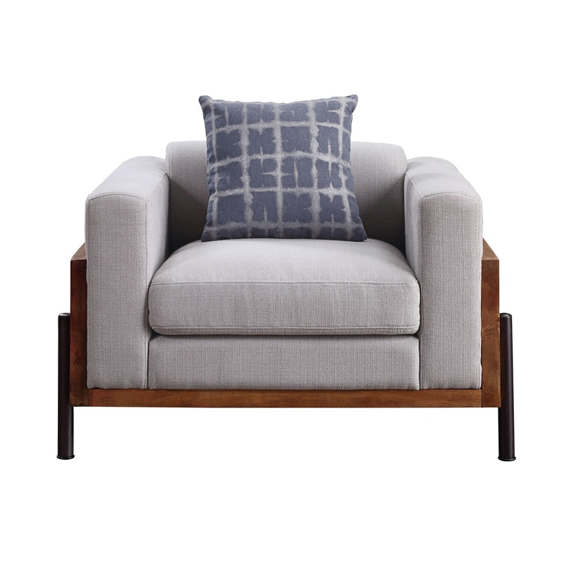Pelton – Chair With 1 Toss Pillows – Walnut