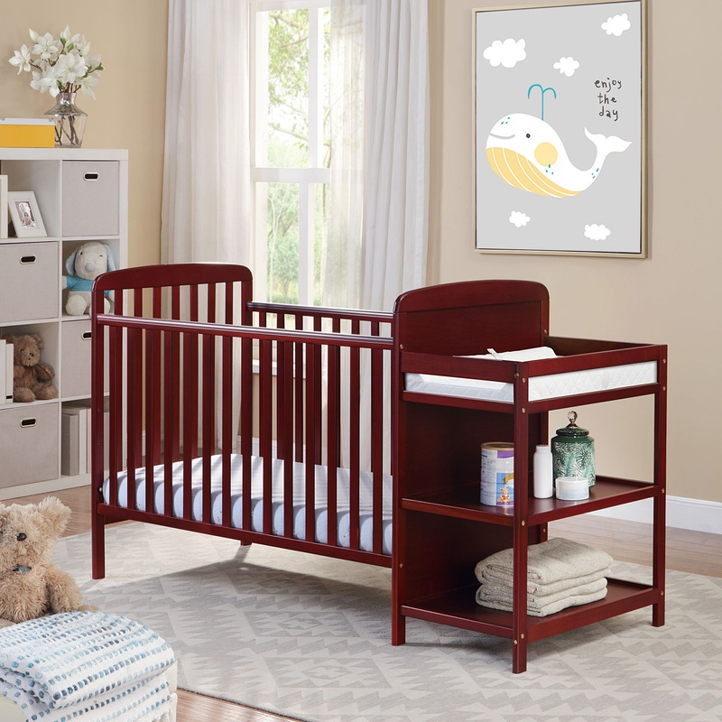 Ramsey – Crib / Changer Combo|Dark Brown|Beige