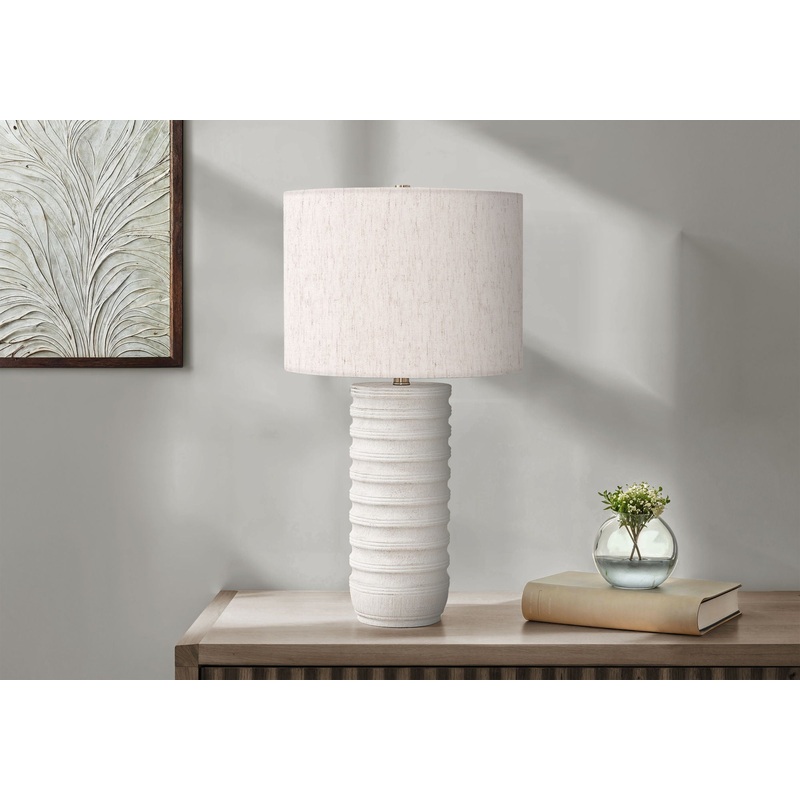 Table Lamp, Lighting, Resin, Transitional – Cream
