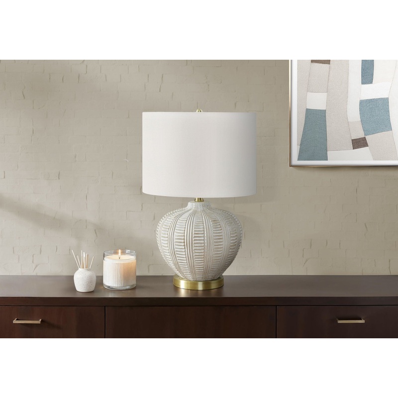 Transitional Lighting, Table Lamp, Resin – Cream