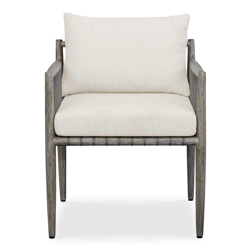 Borneo – Outdoor Dining Chair – White / Dark Gray