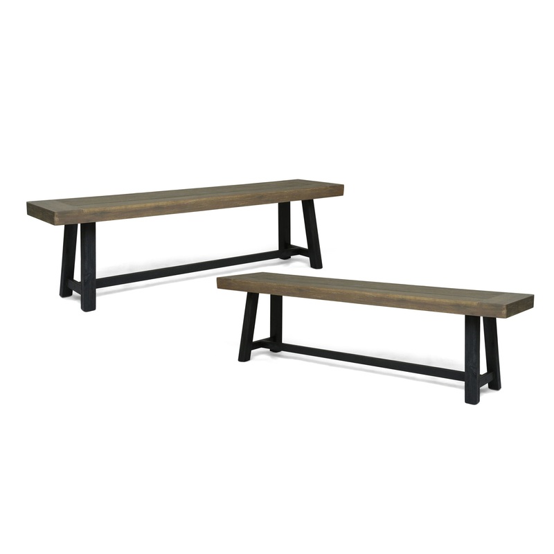 Cloud – Outdoor Bench With Acacia Wood Frame And Slat Panel Design