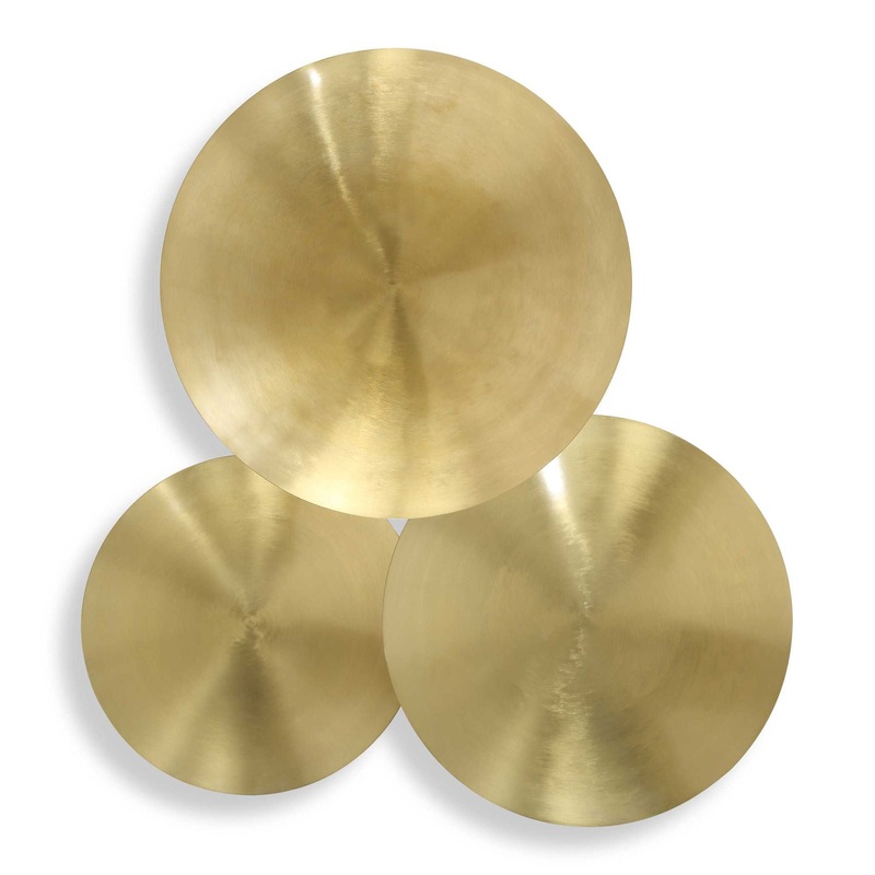 Cymbalic – Round Brass Wall Art (Set of 3) – Brass