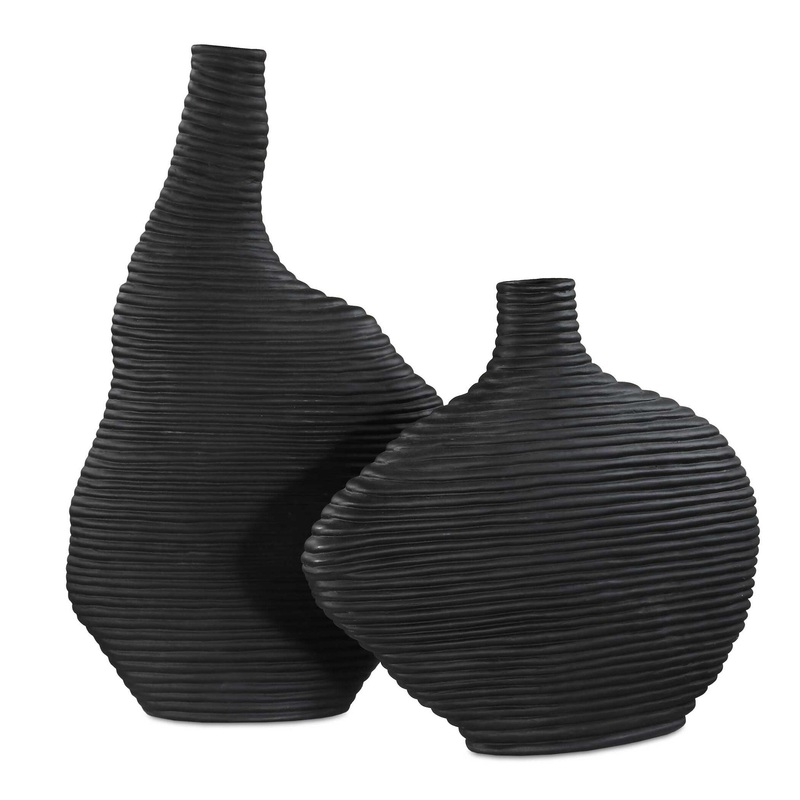 Duostacked – Vases (Set of 2) – Black