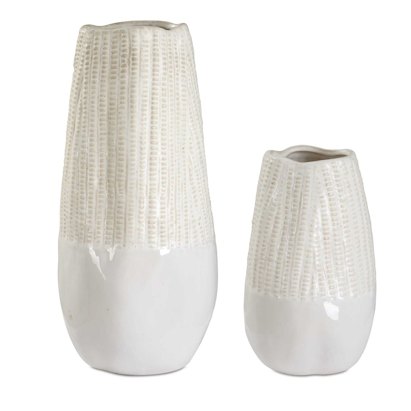 Echo Ridge – Vases (Set of 2) – White