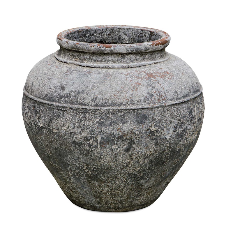 Echoes Of Time – Concrete Outdoor Planter – Dark Gray