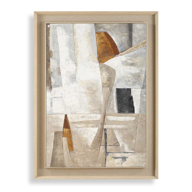 Hide & Seek – Abstract Art – Black / Brown / Gray / Orange / White / Woodtone