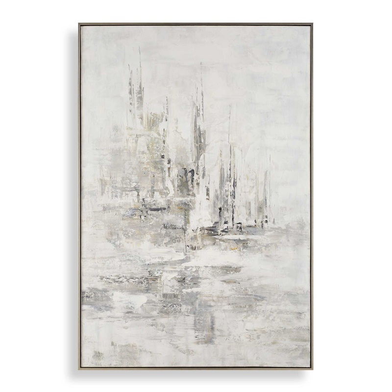 Hours In Silence – Abstract Art – Black / Brown / Gray / White / Woodtone