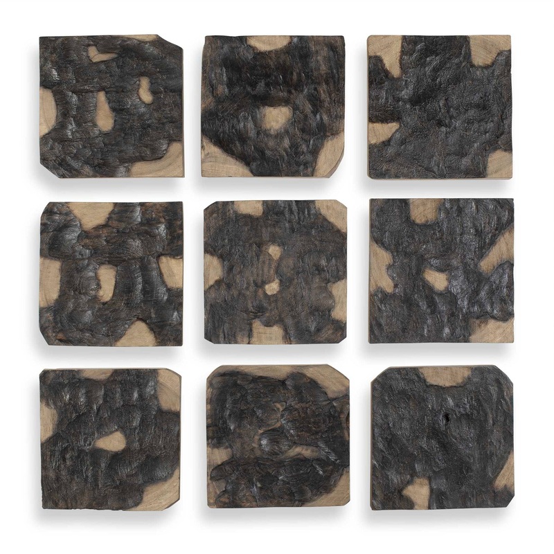 Ignite – Wood Wall Decor (Set of 9) – Black / Woodtone
