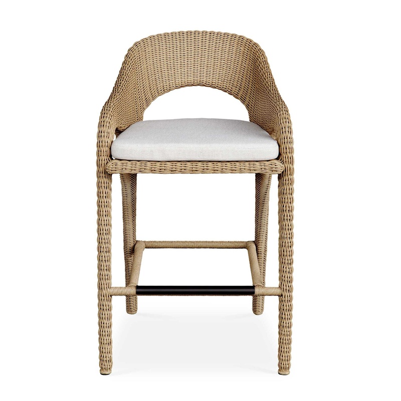 Kavali – Outdoor Wicker Barstool – Woodtone