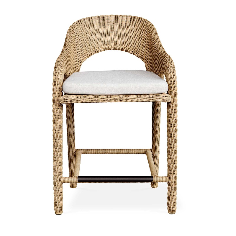 Kavali – Outdoor Wicker Counter Stool – Woodtone