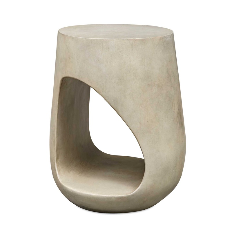 Lithos – Outdoor Accent Table – Gray