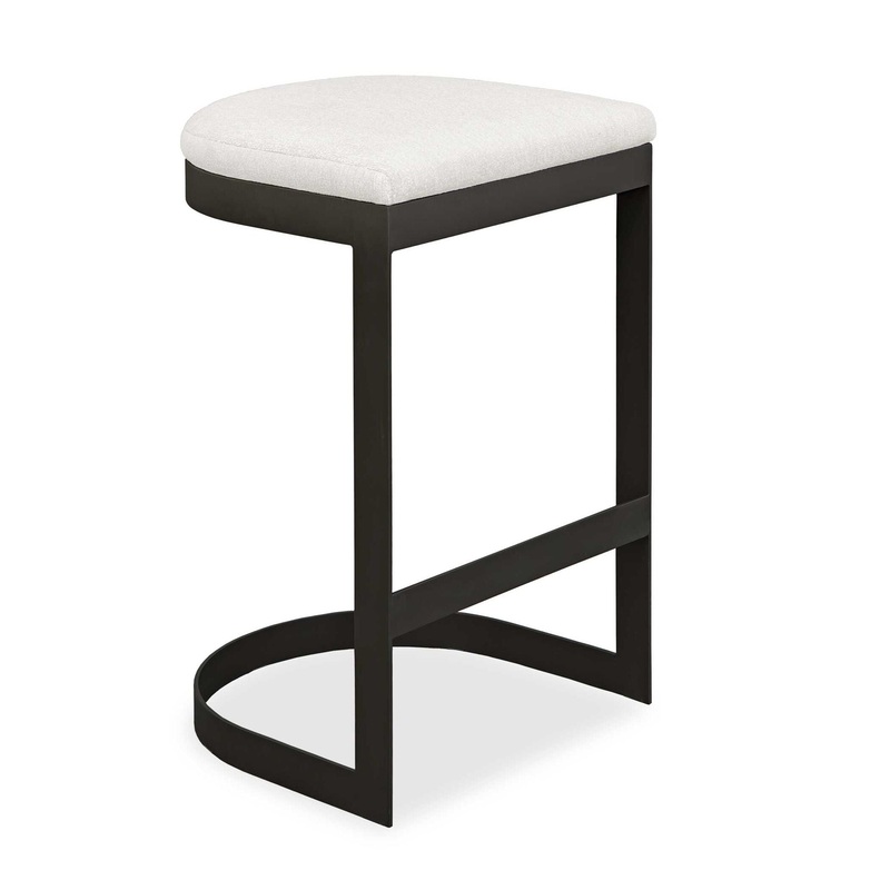 Maude – Outdoor Bar Stool – White / Black