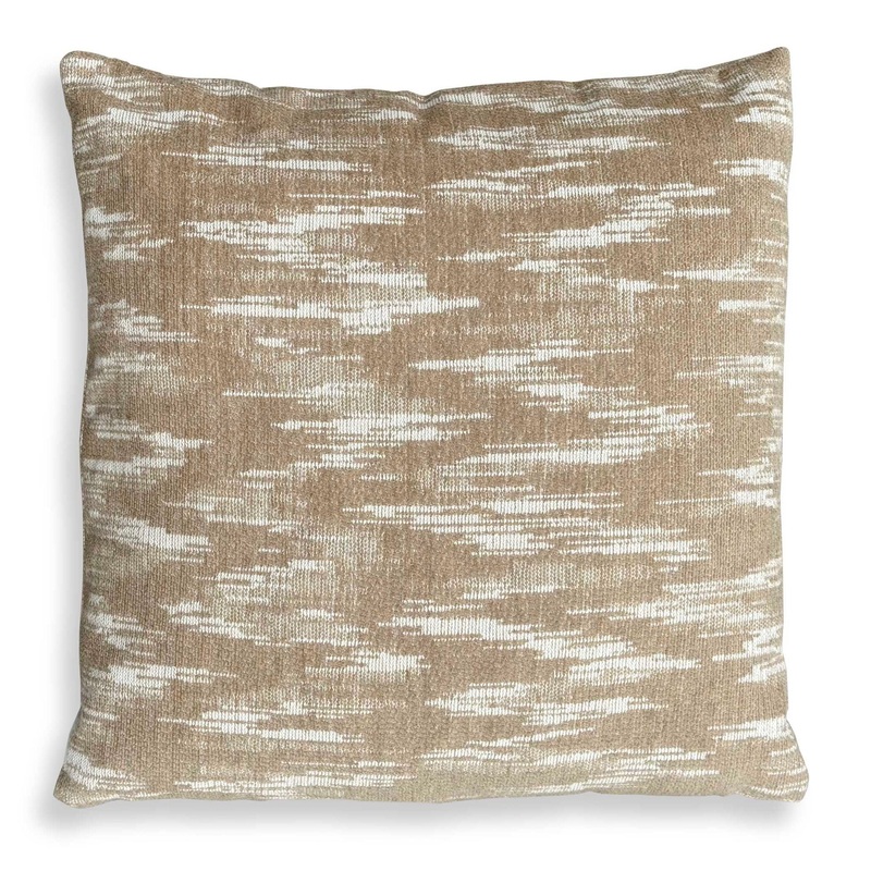 Mountains – Outdoor Sand Toned Pillow – Brown / White
