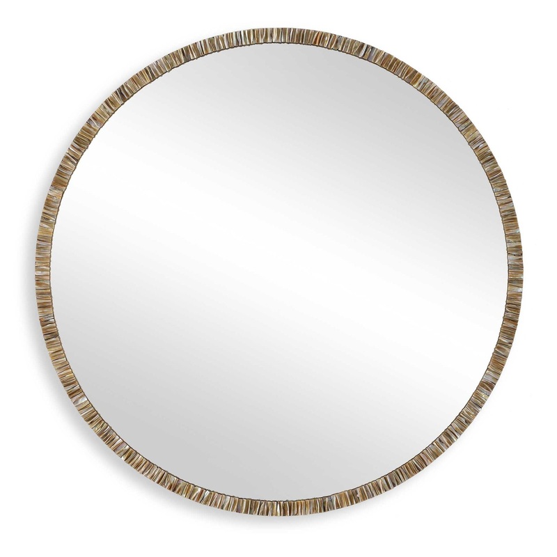 Odeon – Shell Inlay Round Mirror – Bronze