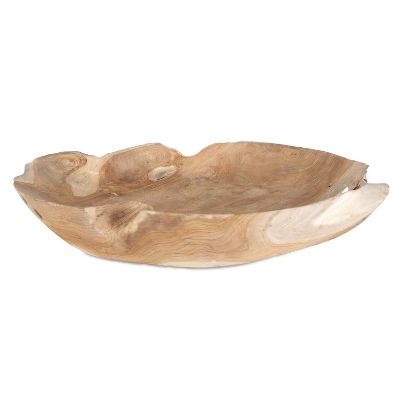 Organic Embrace – Outdoor Teak Bowl – Brown