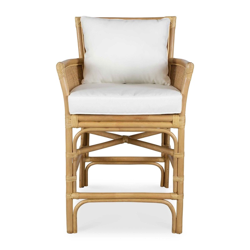 Pacific – Rattan Counter Stool – Brown / White