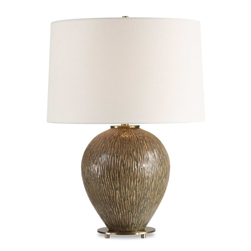 Rya – Ceramic Table Lamp – Brown