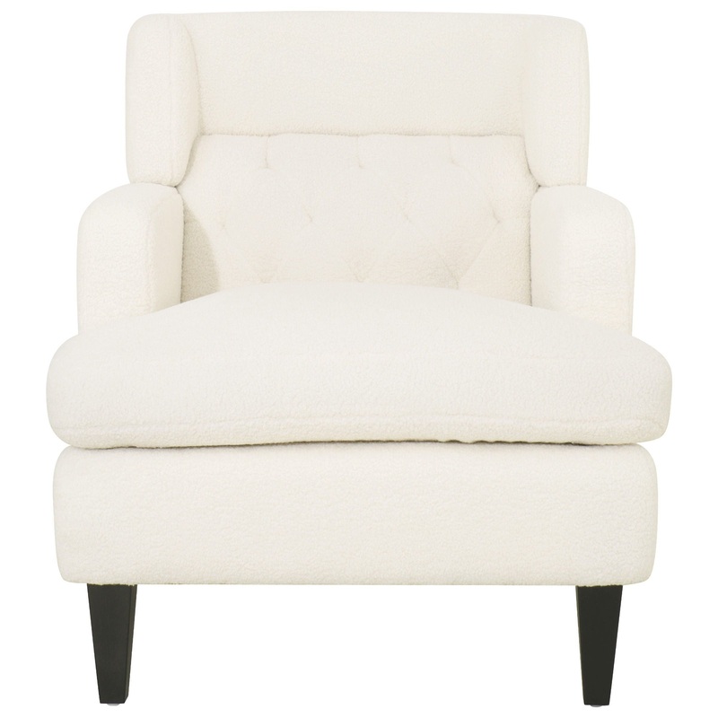 Upholstered Accent Chair Tufted Armchair For Living Room – Beige