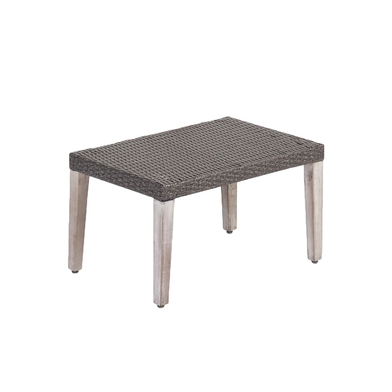 Savannah – Outdoor Wicker And Ottoman – Gray