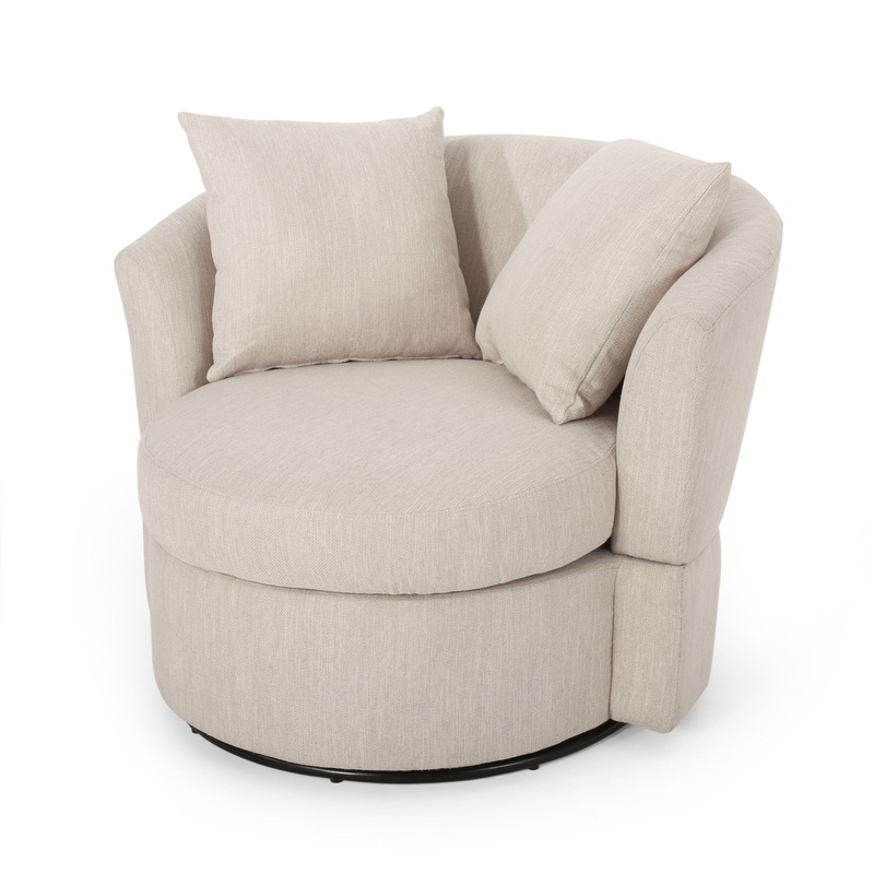 Swivel Club Chair With Circular Design
